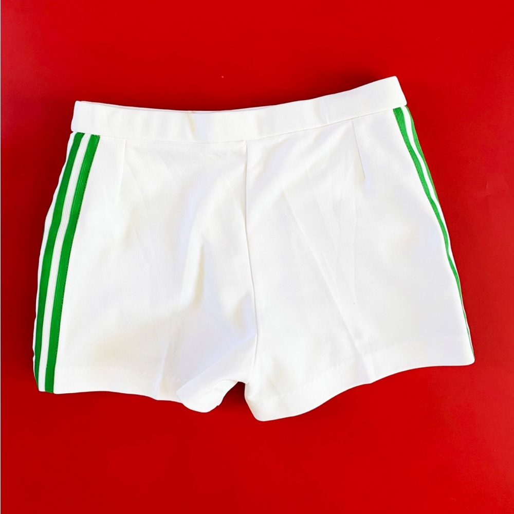 BEBE shorts towel white green neon tennis running